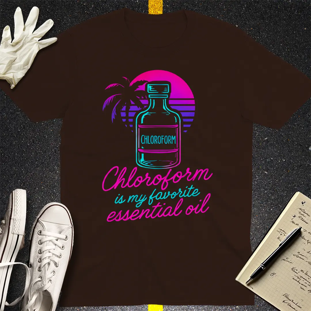 Chloroform Essential Oil T-Shirt - Dark Chocolate