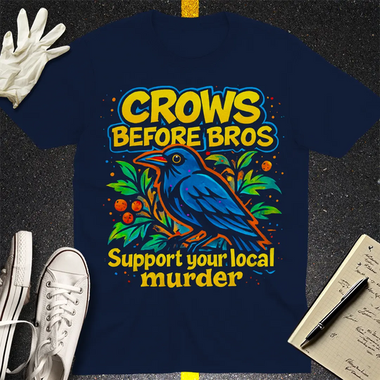 Crows Before Bros T-Shirt - Navy