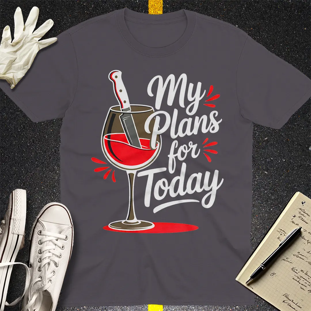 Wine and Dagger T-Shirt - Charcoal