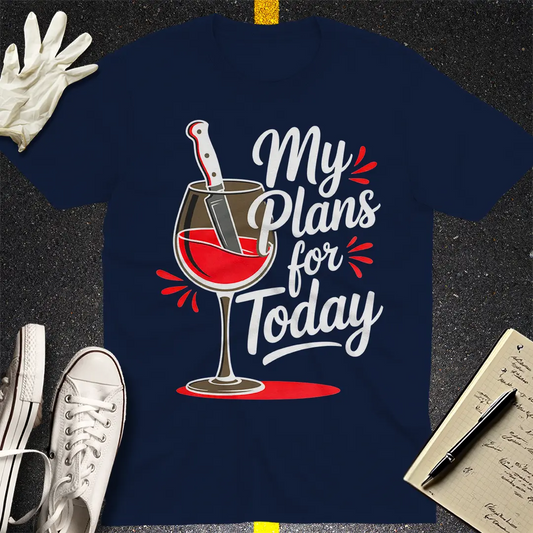 Wine and Dagger T-Shirt - Navy