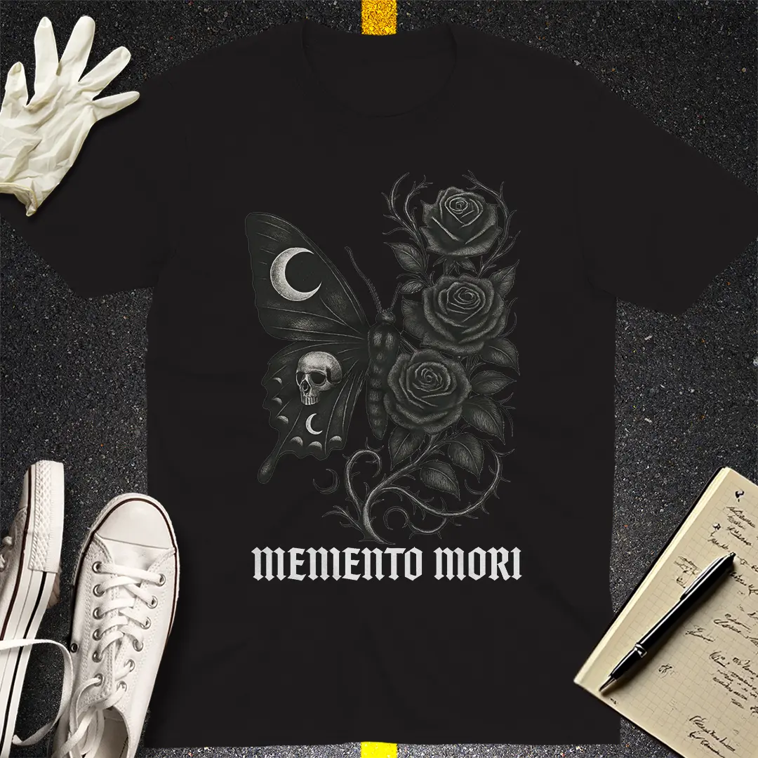 Memento Mori Gothic T-Shirt - Black