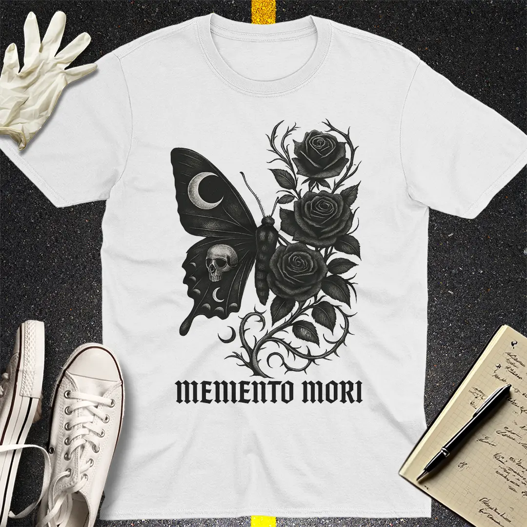 Memento Mori Gothic T-Shirt - White