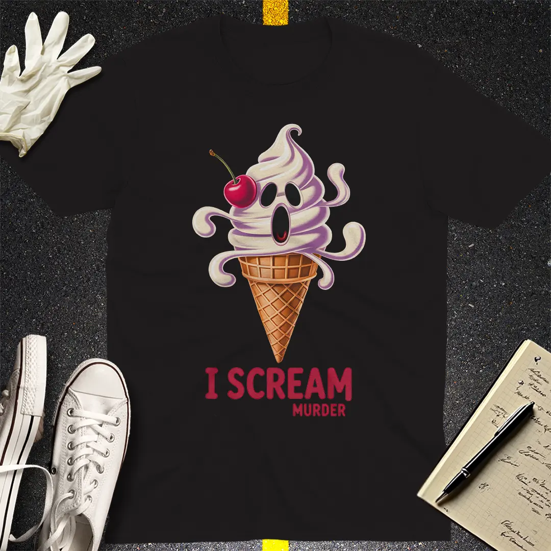 I Scream Murder T-Shirt - Black