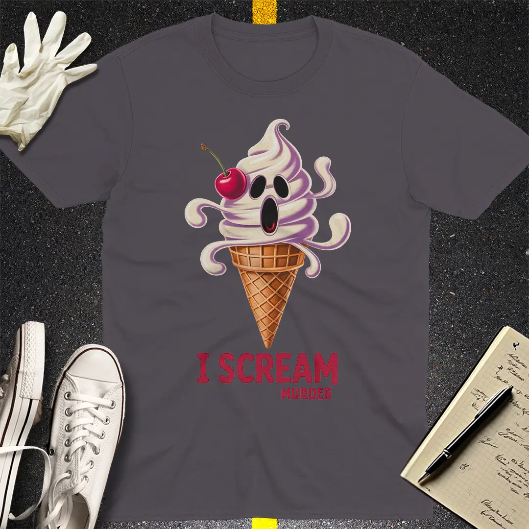 I Scream Murder T-Shirt - Charcoal