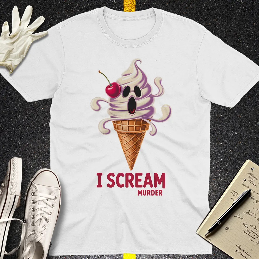 I Scream Murder T-Shirt - White