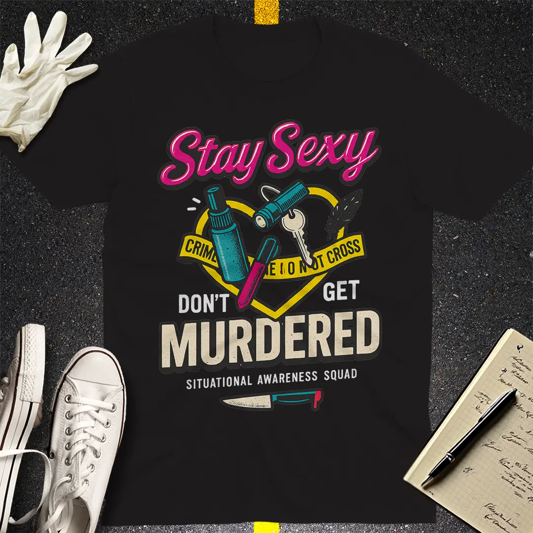 Stay Sexy Don't Get Murdered T-Shirt - Black