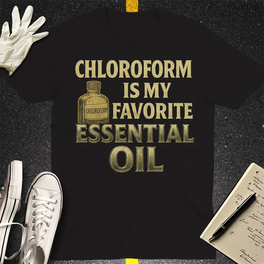 Chloroform Essential Oil T-Shirt - Black