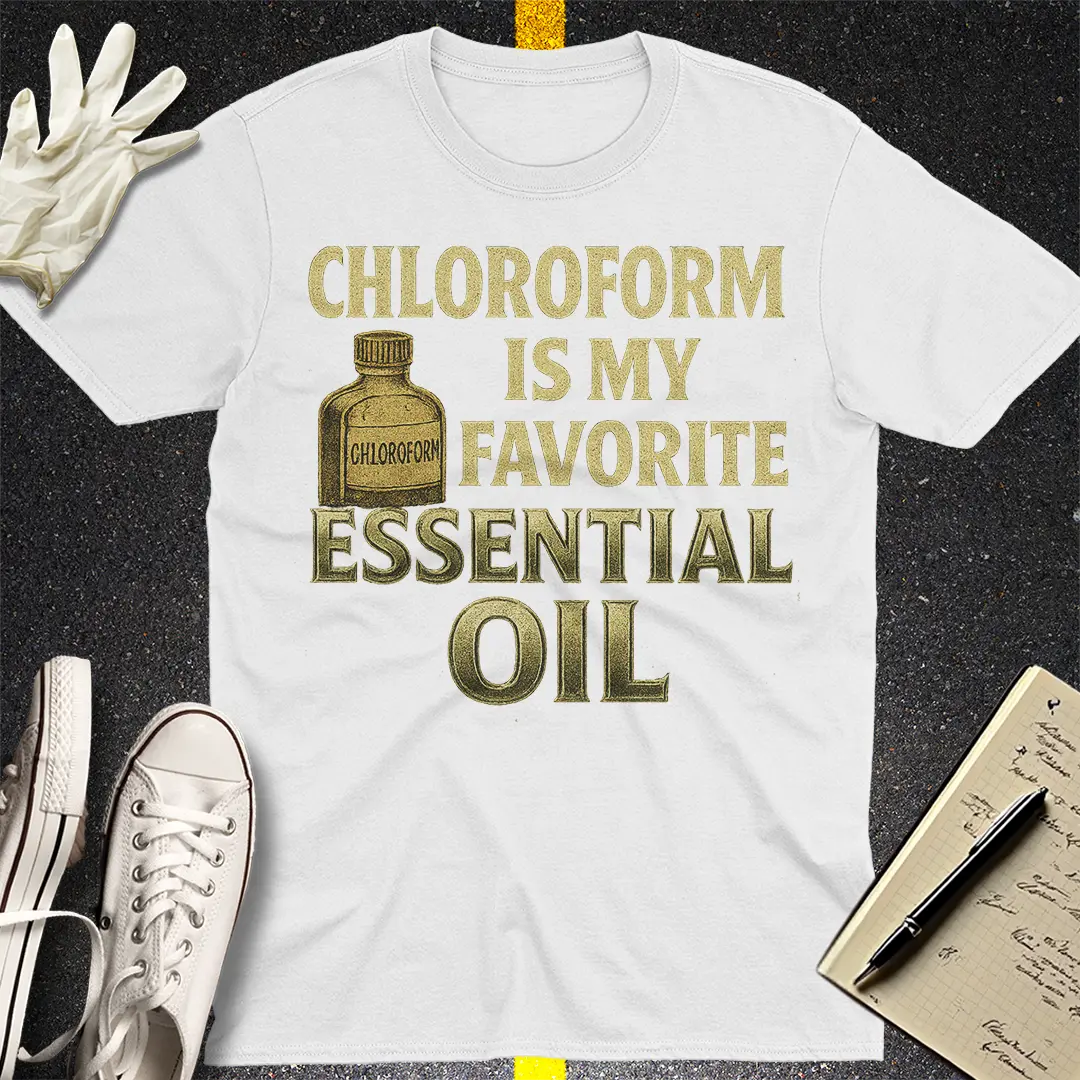 Chloroform Essential Oil T-Shirt - White