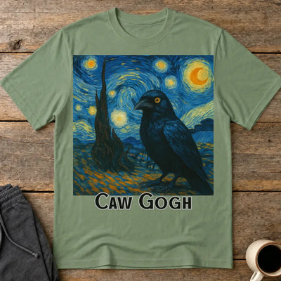 Caw Gogh T-Shirt - Military Green