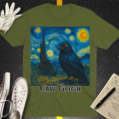 Caw Gogh T-Shirt - Military Green