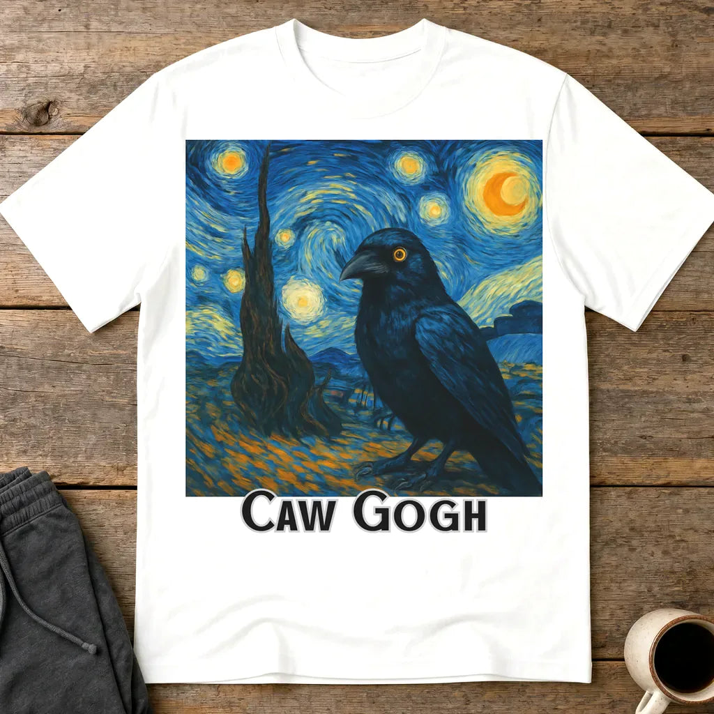 Caw Gogh T-Shirt - White