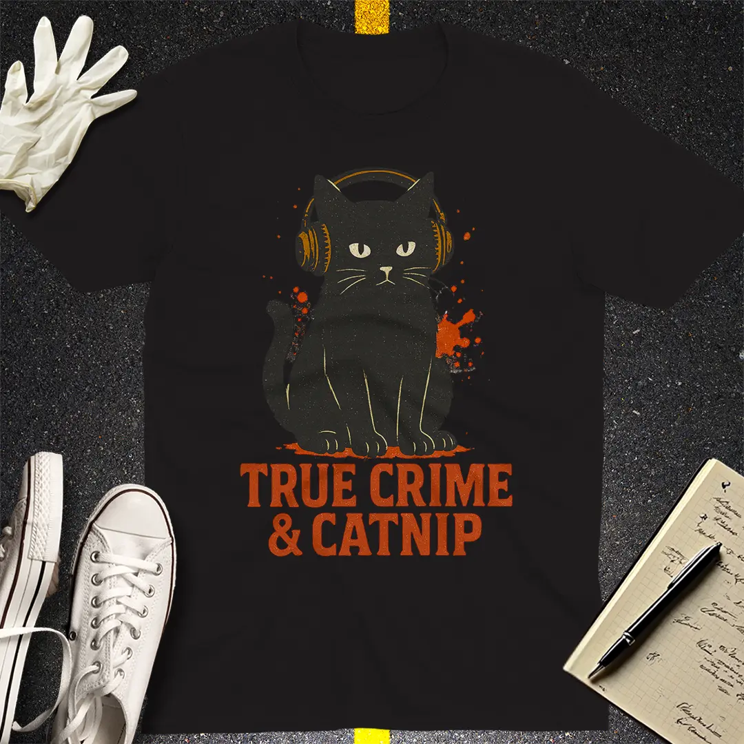 True Crime & Catnip T-Shirt - Black