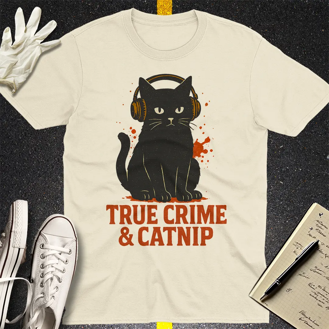 True Crime & Catnip T-Shirt - Natural