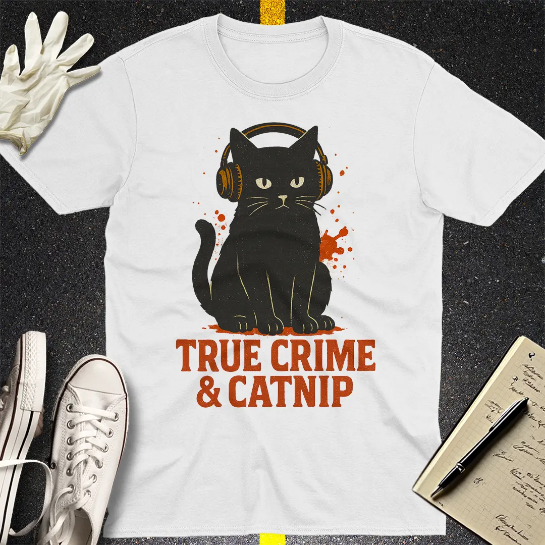 True Crime & Catnip T-Shirt - White