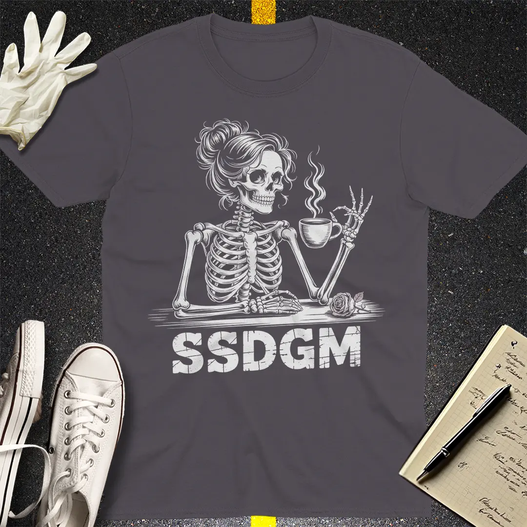 Stay Sexy Skeleton T-Shirt - Charcoal