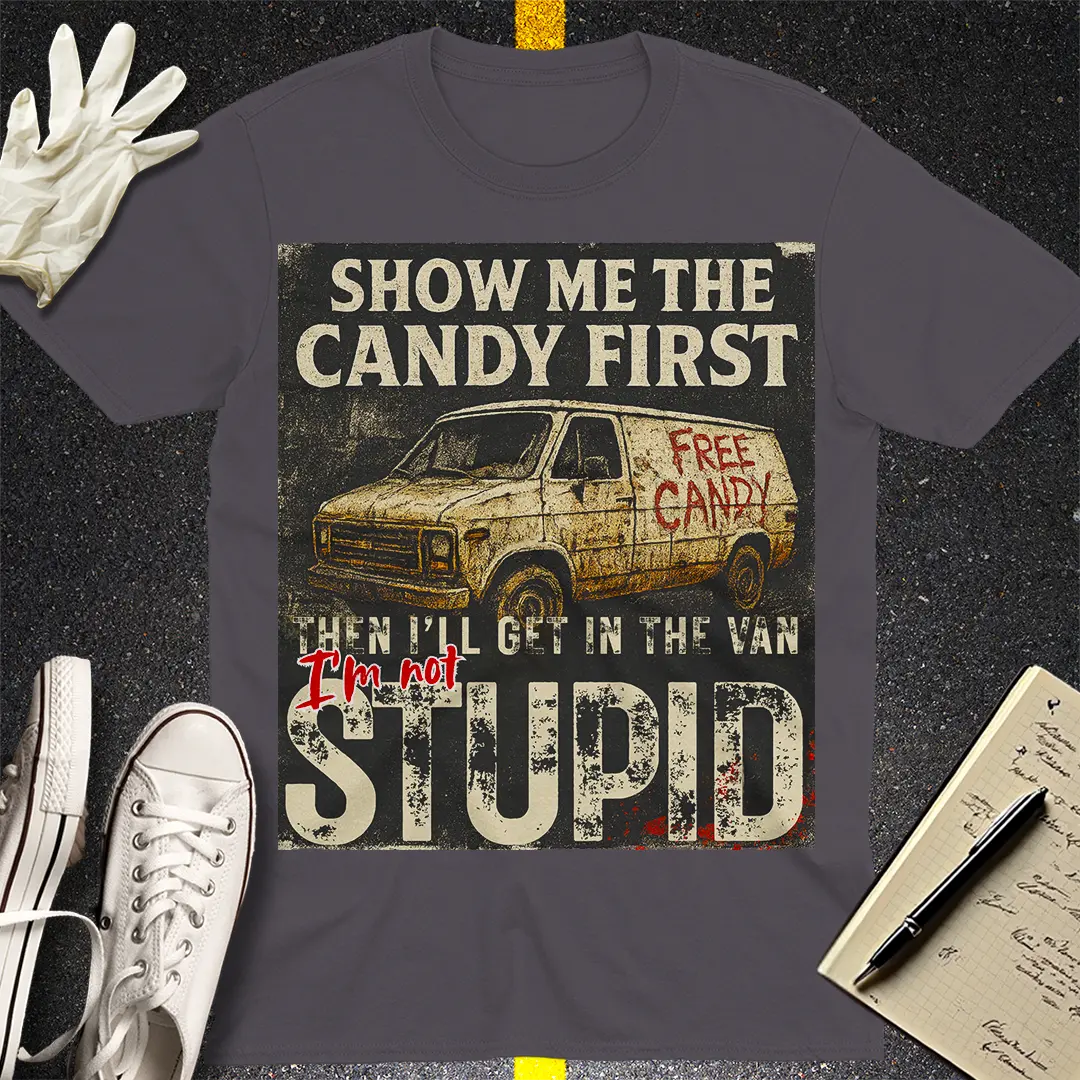 Show Me the Candy First T-Shirt - Charcoal