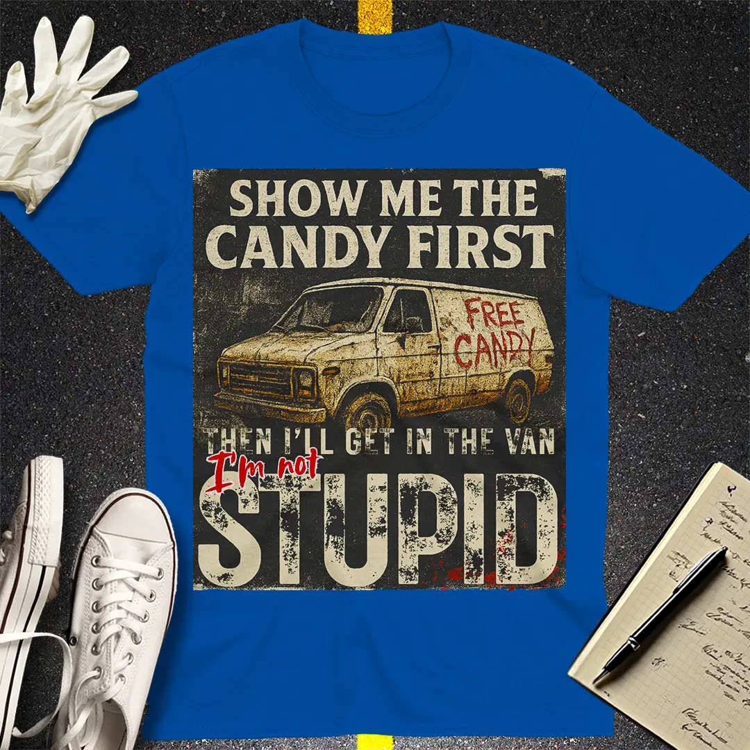 Show Me the Candy First T-Shirt - Royal