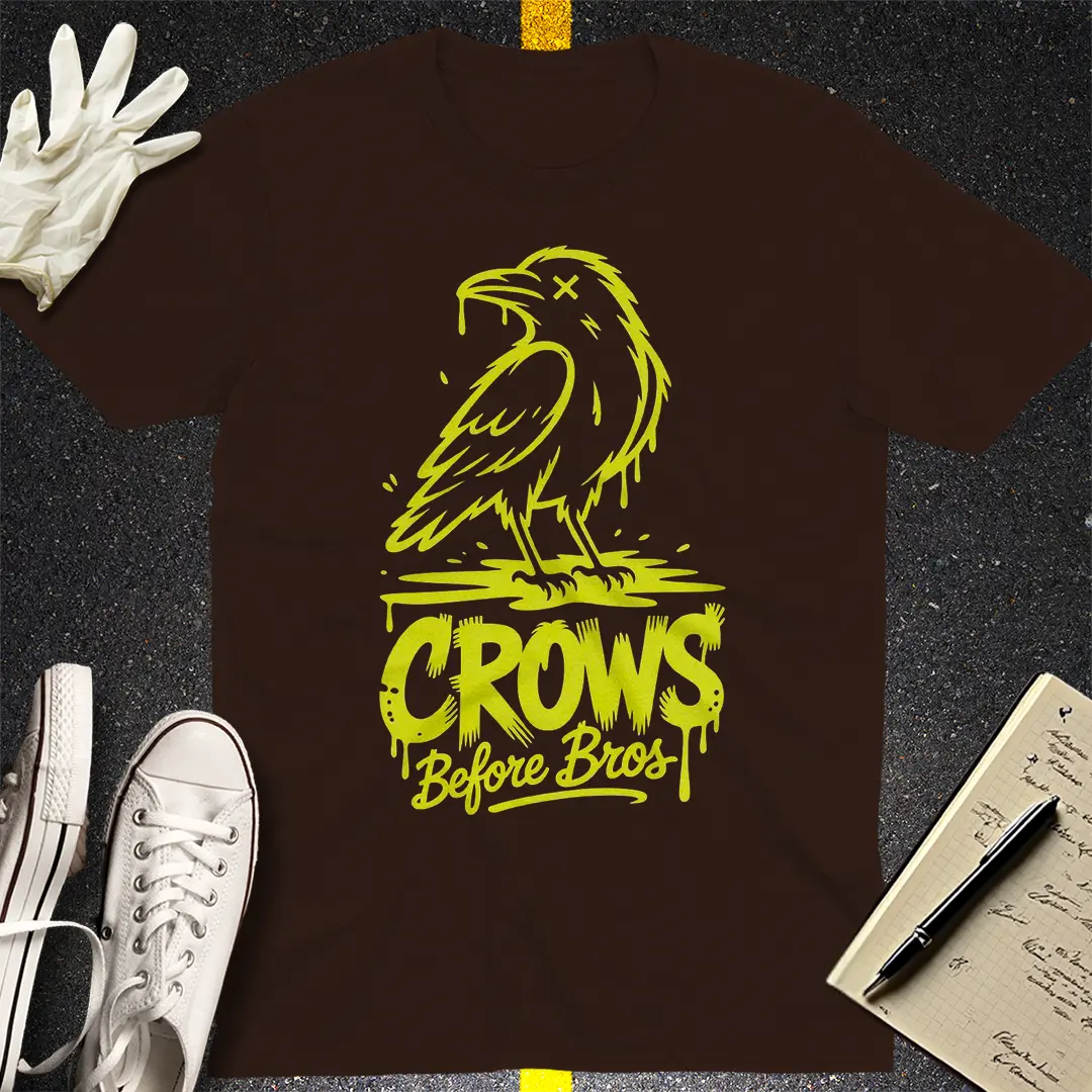 Crows Before Bros T-Shirt - Dark Chocolate