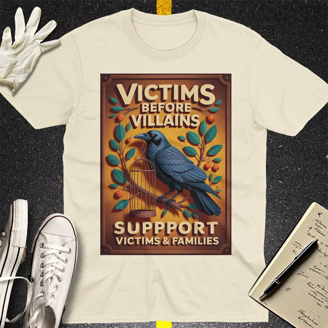 Victims Before Villains T-Shirt - Natural