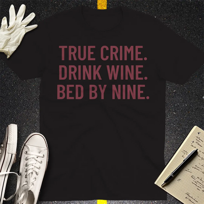 True Crime & Wine T-Shirt - Black