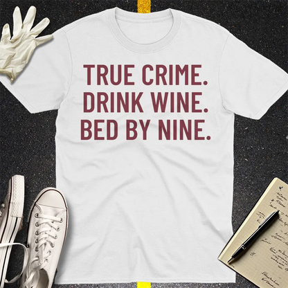 True Crime & Wine T-Shirt - White