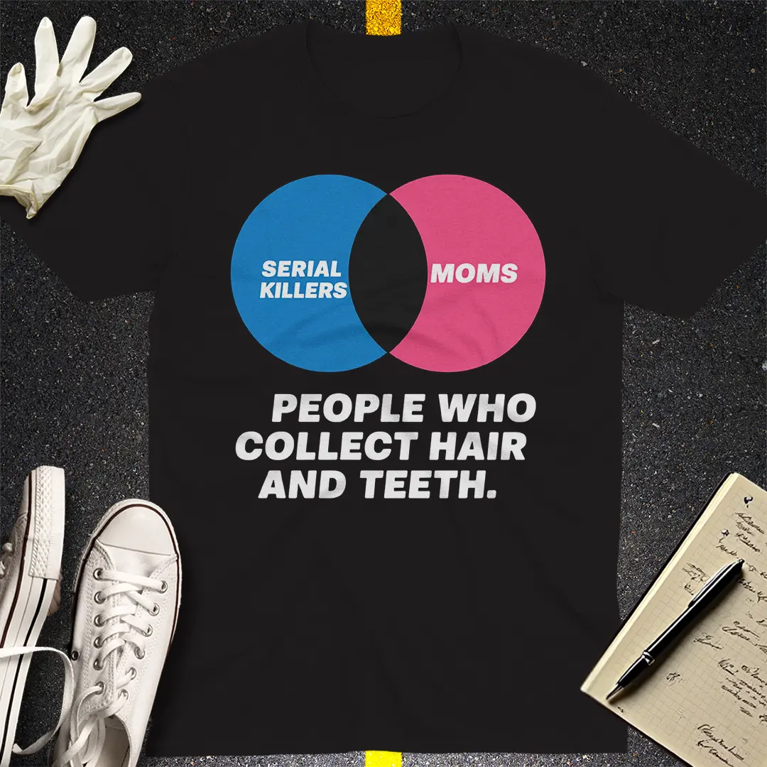 Serial Killers vs Moms T-Shirt - Black
