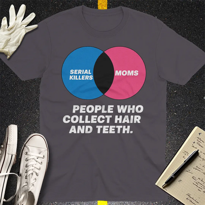 Serial Killers vs Moms T-Shirt - Charcoal