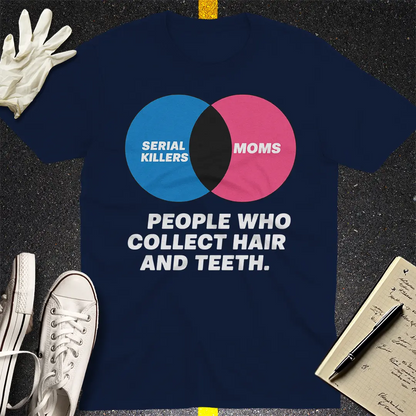 Serial Killers vs Moms T-Shirt - Navy
