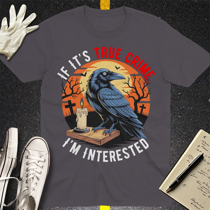 True Crime Raven T-Shirt - Charcoal