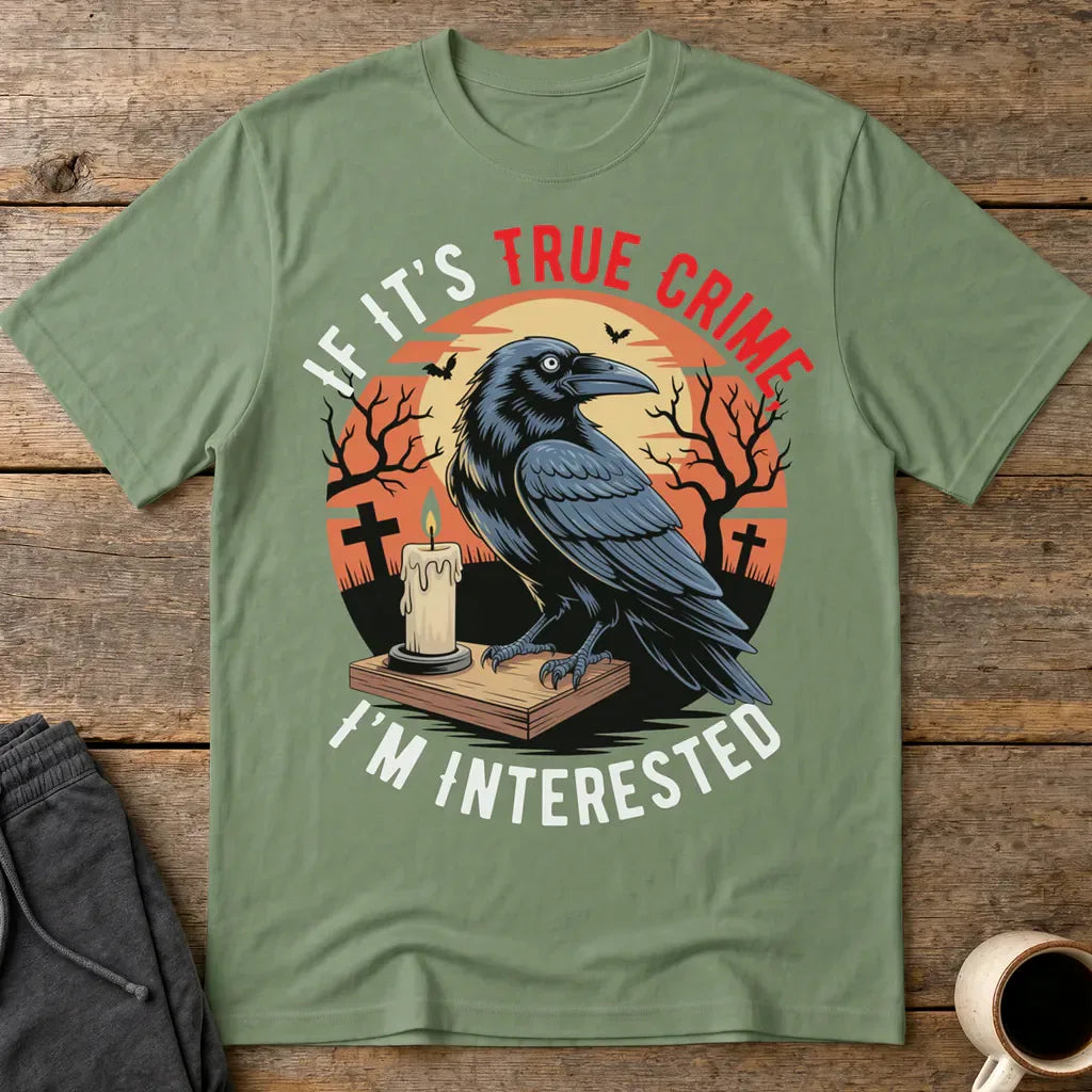 True Crime Raven T-Shirt - Military Green