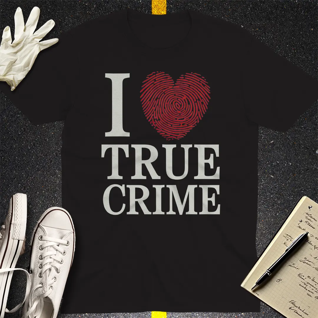I Heart True Crime T-Shirt - Black