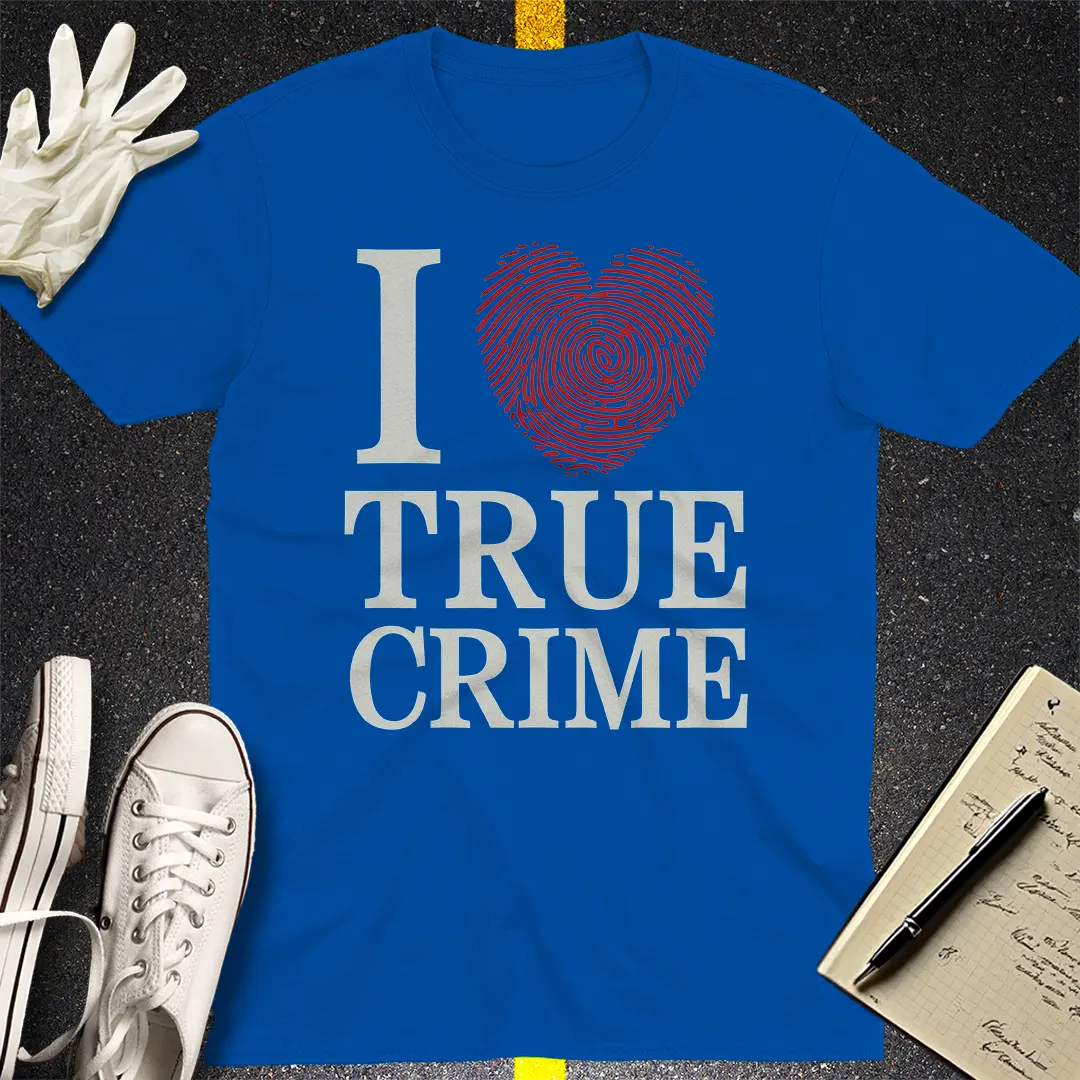 I Heart True Crime T-Shirt - Royal