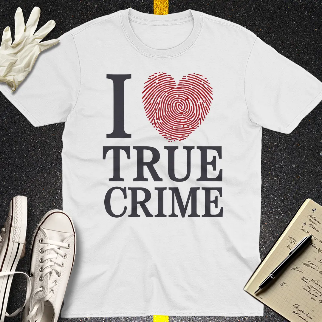 I Heart True Crime T-Shirt - White