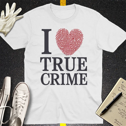 I Heart True Crime T-Shirt - White