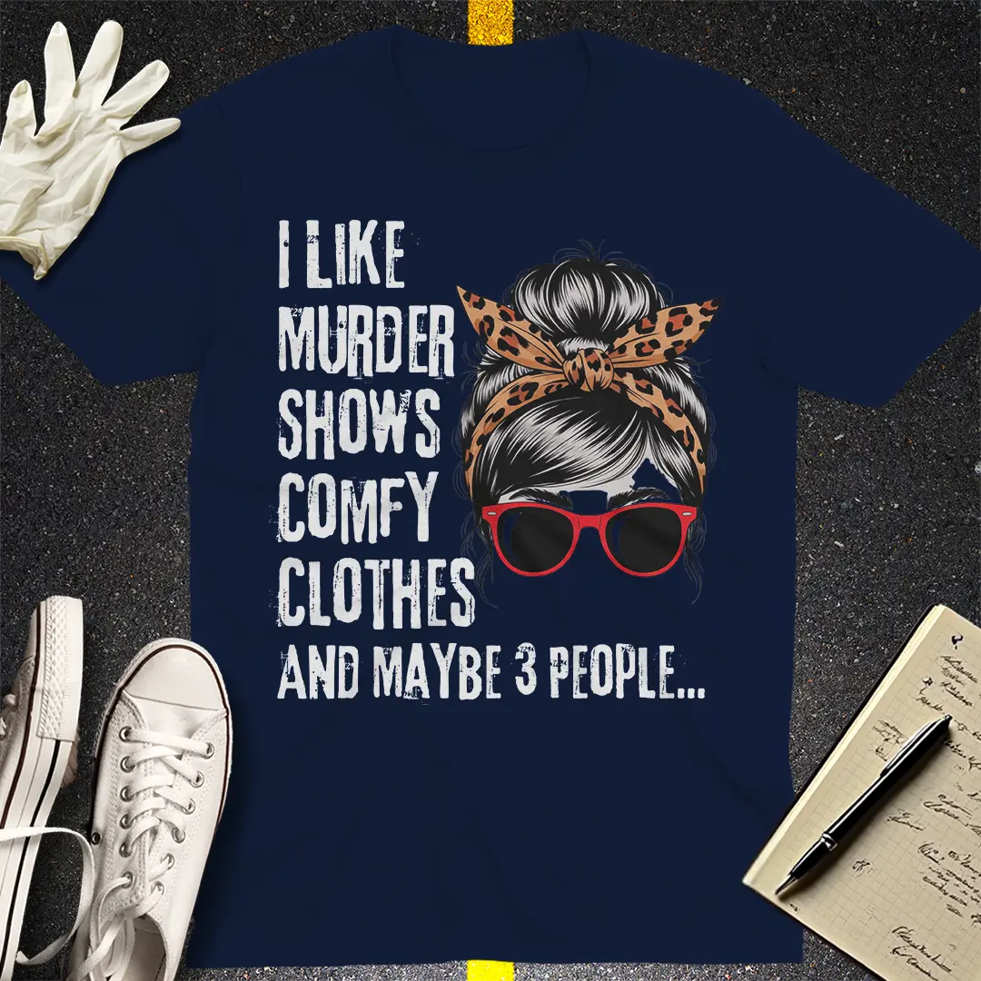 Messy Bun Legal Fun T-Shirt - Navy