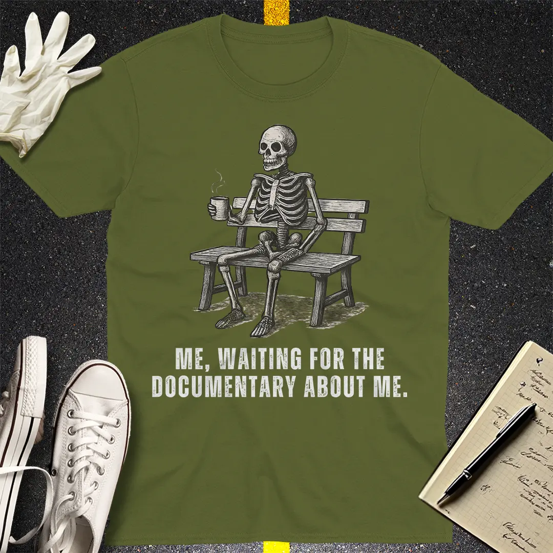 Dead Inside Coffee Time T-Shirt - Military Green
