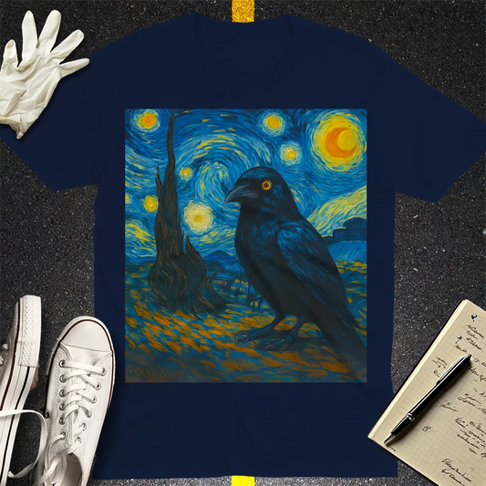 Starry Raven T-Shirt - Navy