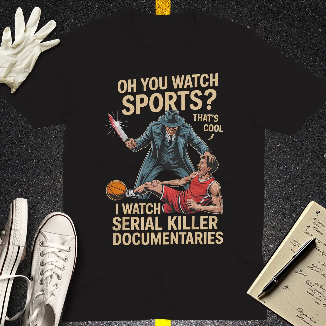 Serial Killer Documentaries T-Shirt - Black