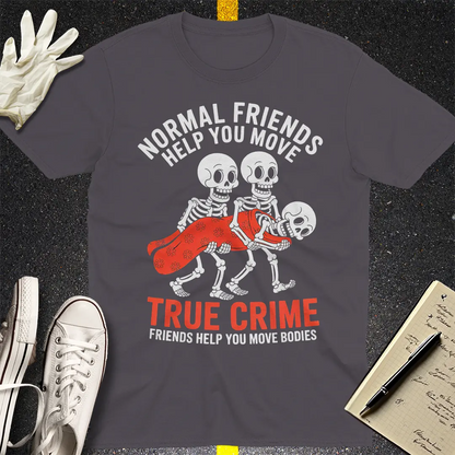 True Crime Skeleton Crew T-Shirt - Charcoal