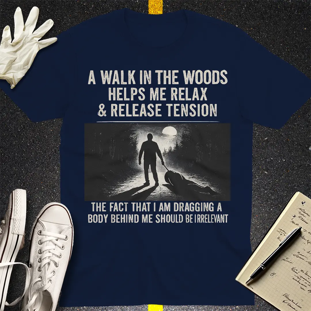 Dark Humor Walk T-Shirt - Navy