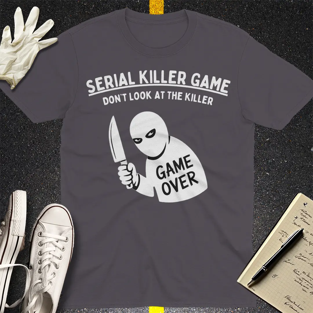Game Over Masked Villain T-Shirt - Charcoal