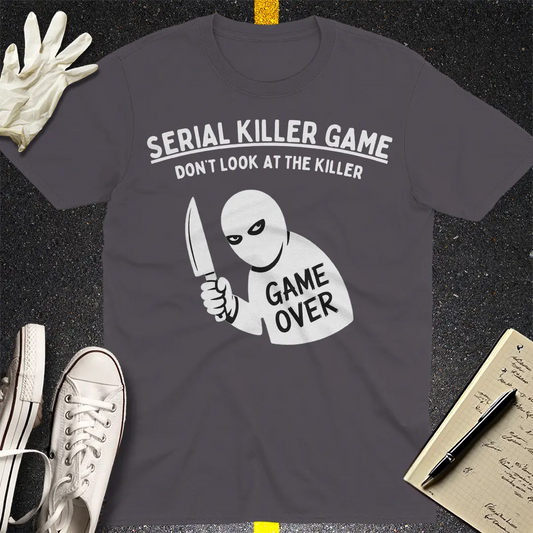 Game Over Masked Villain T-Shirt - Charcoal