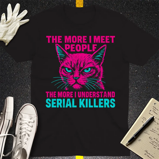 Serial Killer Cat T-Shirt - Black
