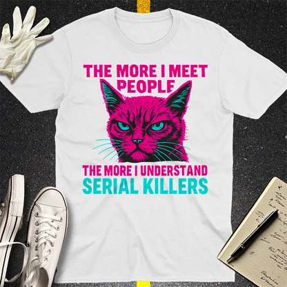 Serial Killer Cat T-Shirt - White
