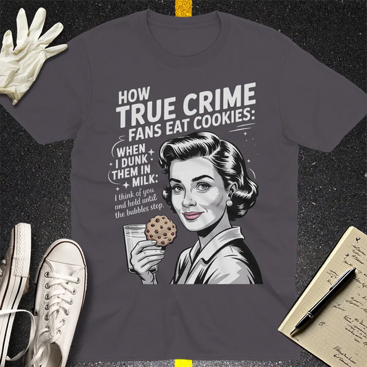 True Crime Cookie Dunker T-Shirt - Charcoal