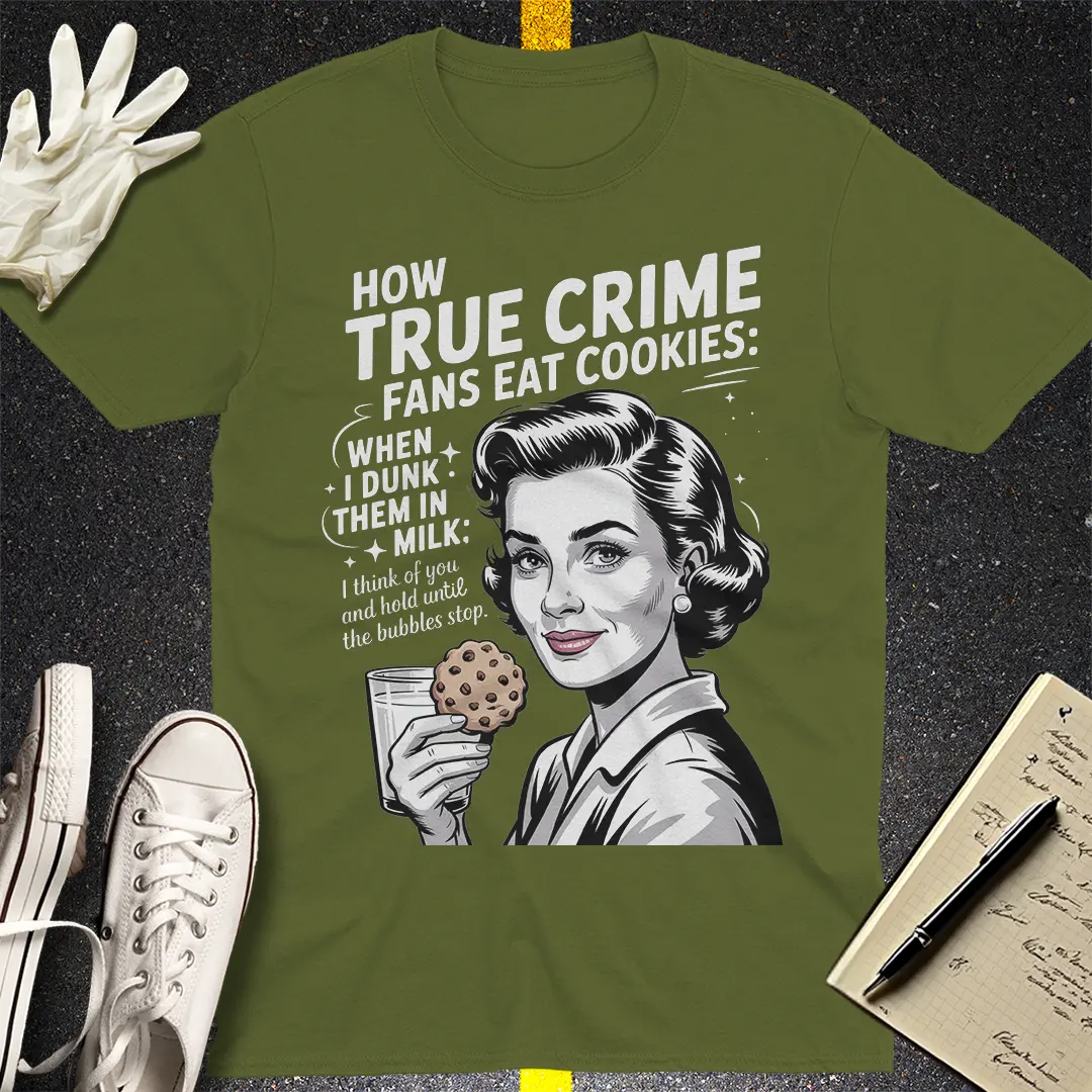 True Crime Cookie Dunker T-Shirt - Military Green