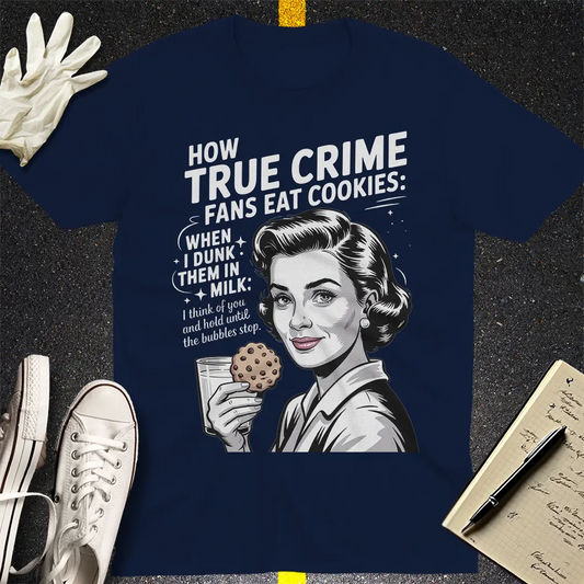 True Crime Cookie Dunker T-Shirt - Navy