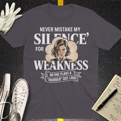 Silence Is Power T-Shirt - Charcoal