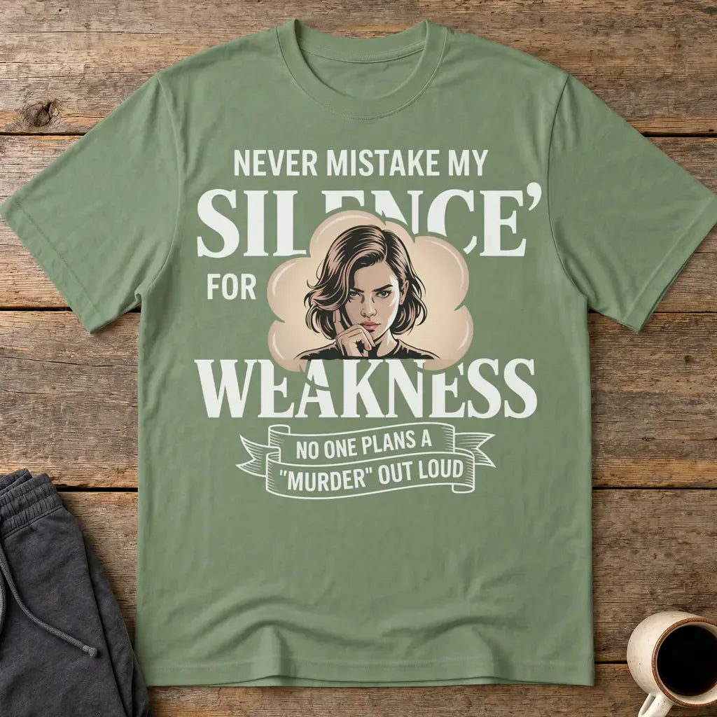 Silence Is Power T-Shirt - Military Green