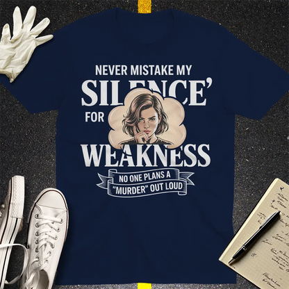 Silence Is Power T-Shirt - Navy